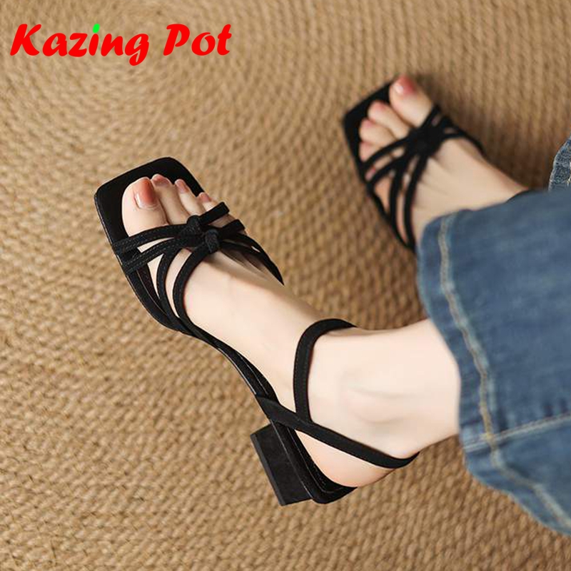 Women'S Shoes Back To School - Krazing Pot Neue Schafsleder Peep-Toe Mode