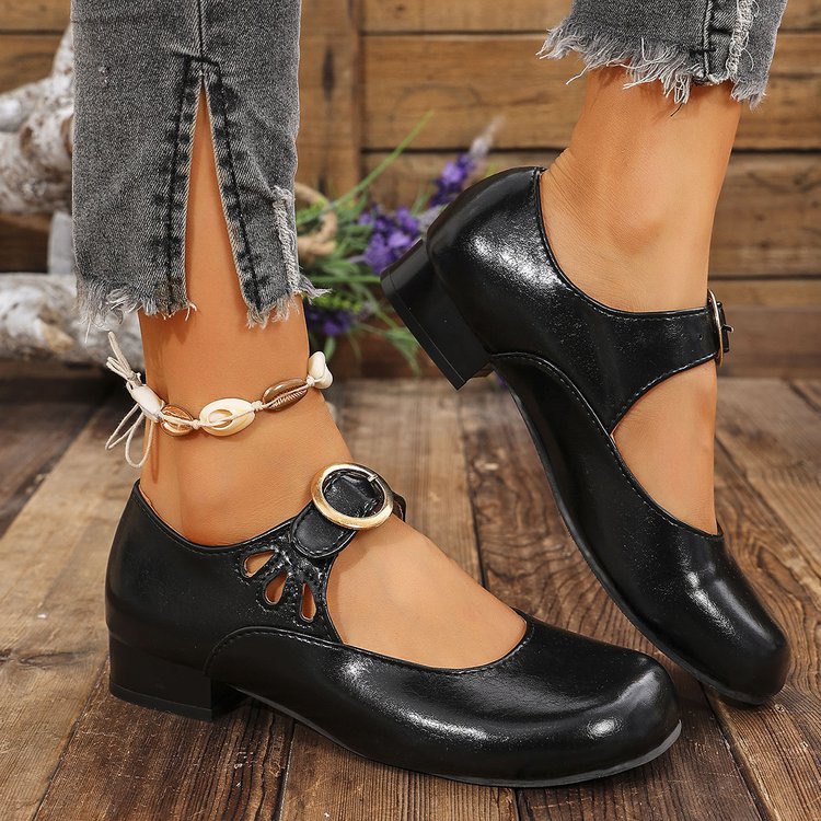 Women'S Shoes Plus Size - Damenmode Neue Schnallendesign Bequeme Niedrige Schuhe