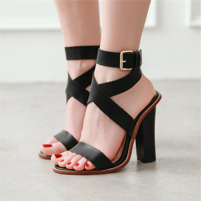 Square Toe Mule - Frauen Gladiator Sandalen High Heels Sommer