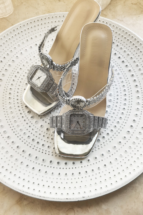 Clear Strap Heel - Originelles Design Kristalluhr High Heels Sandalen
