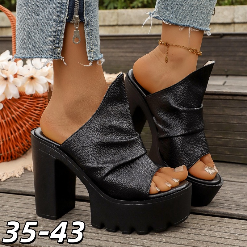 Women Shoes Mules - Sommer Neuheit: Damen Party-Schuhe mit Dicker