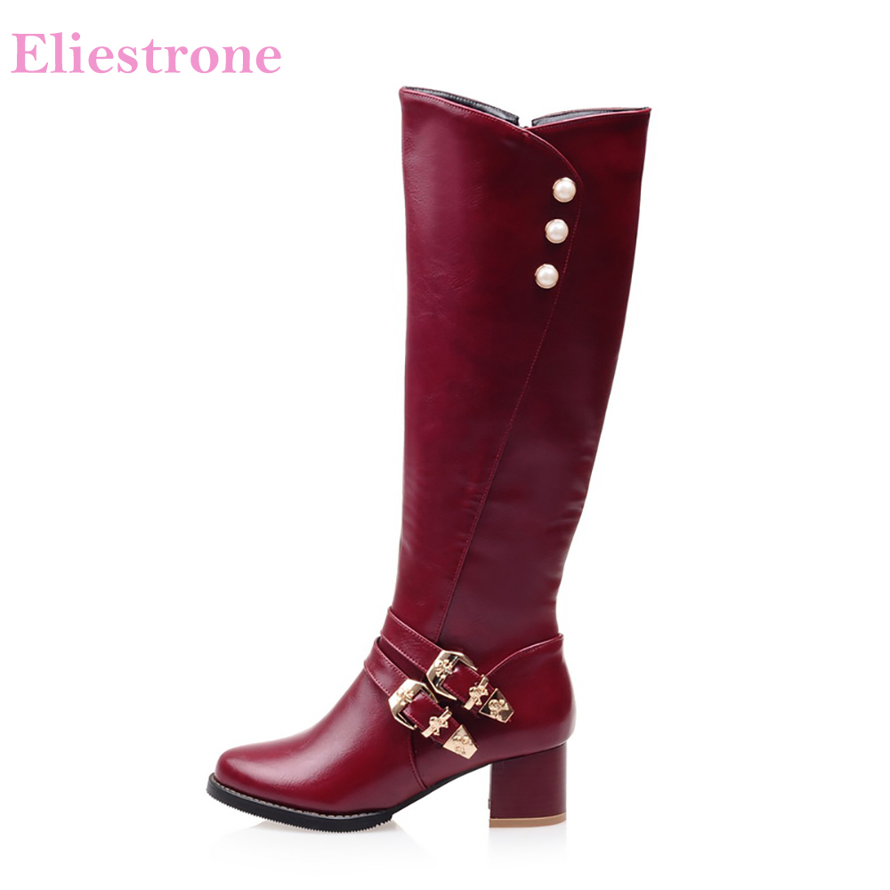 Women'S Shoes Size 12 - Brandneue Mode rot schwarz Frauen kniehohe