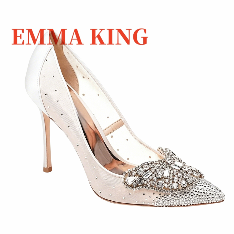 Netzbesetzte Pumps, Damen Glit – Court Heel Pointed Bewertung und Preis