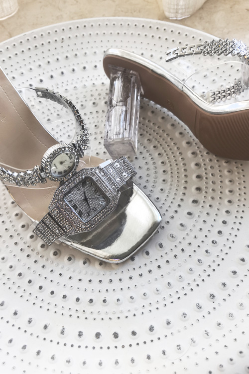 Originelles Design Kristalluhr – Clear Strap Heel Bewertung und Preis