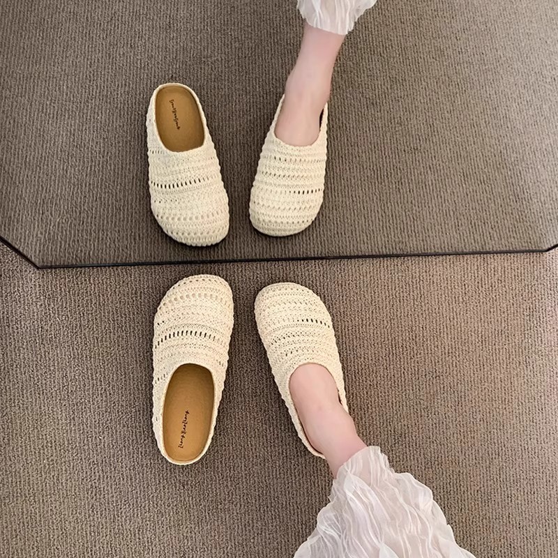 Damen Raffia Gewebte Pantolett – Women Shoes Mules Bewertung und Preis