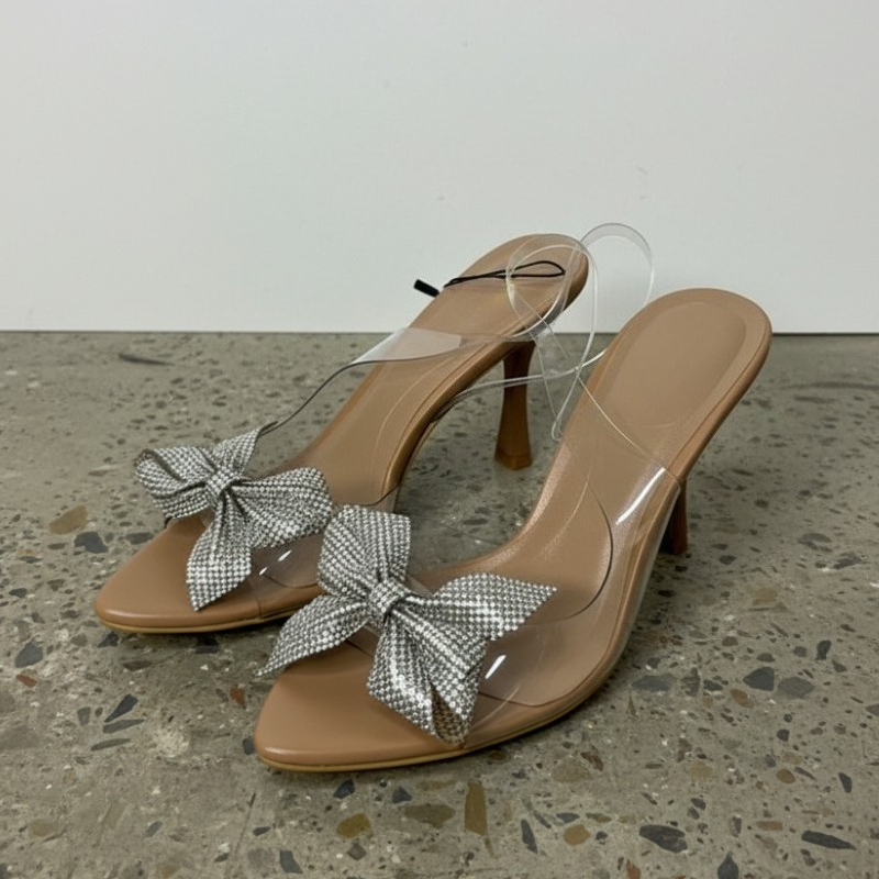 Transparente PVC-Strass-Schlei – Clear Strap Heel Bewertung und Preis
