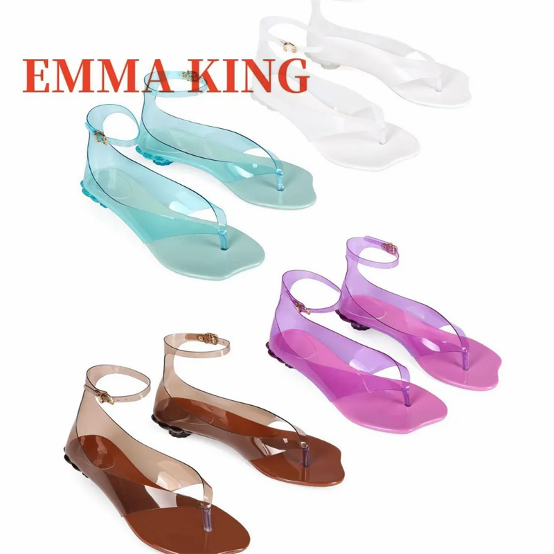 Damen Thong Jelly Sandalen, 20 – Clear Strap Heel Bewertung und Preis