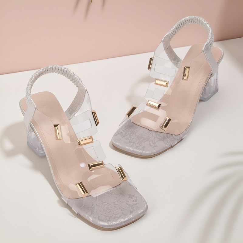 Modische Übergrößen-Sandalen m – Clear Strap Heel Bewertung und Preis