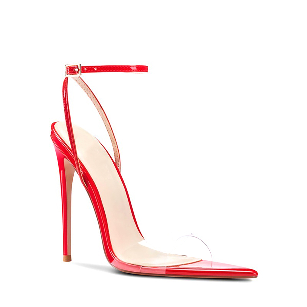 Damen Transparente PVC High He – Clear Strap Heel Bewertung und Preis
