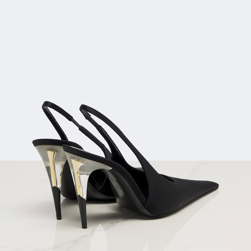 Damen-Satin-Stilettos mit spit – Clear Strap Heel Bewertung und Preis