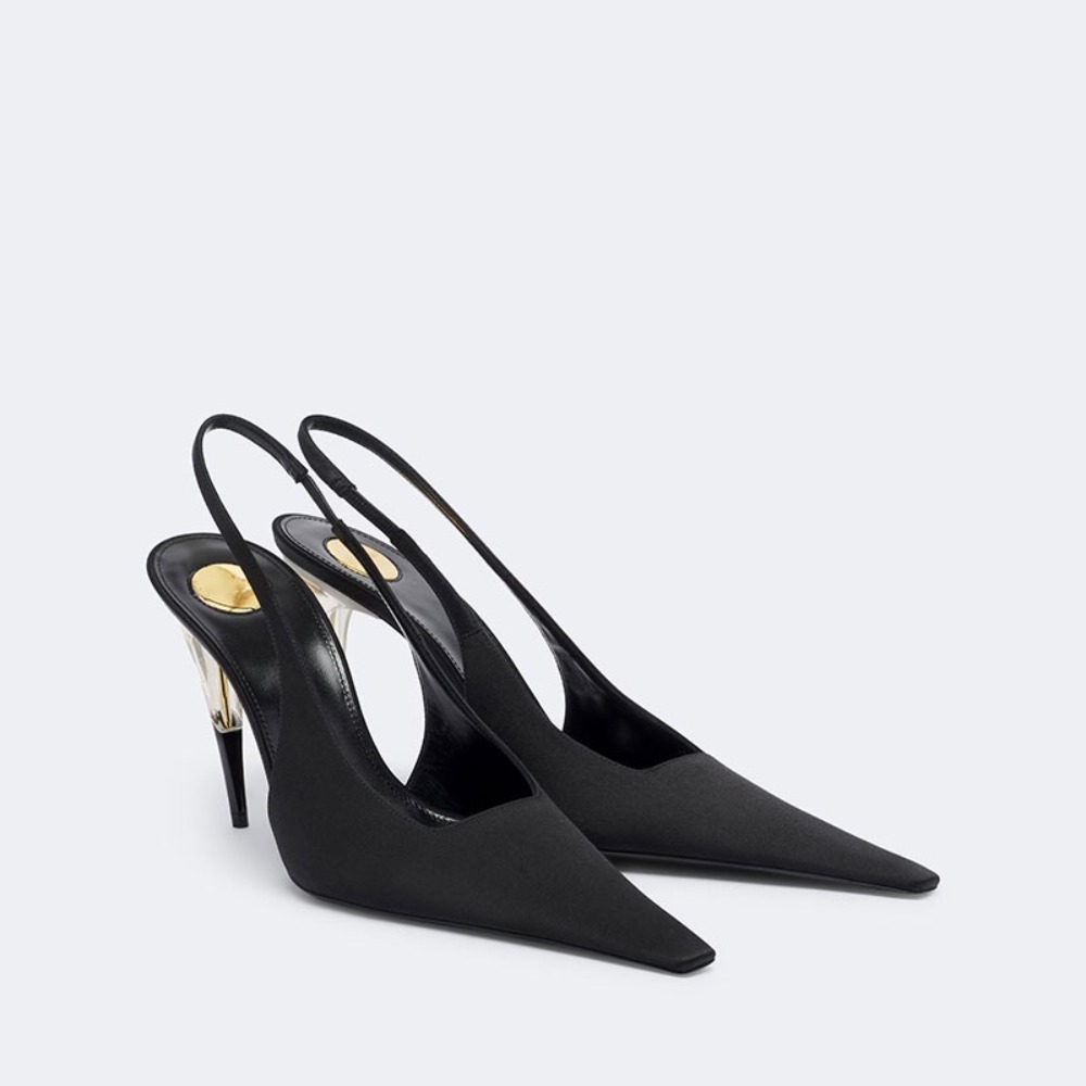 Damen-Satin-Stilettos mit spit – Clear Strap Heel Bewertung und Preis