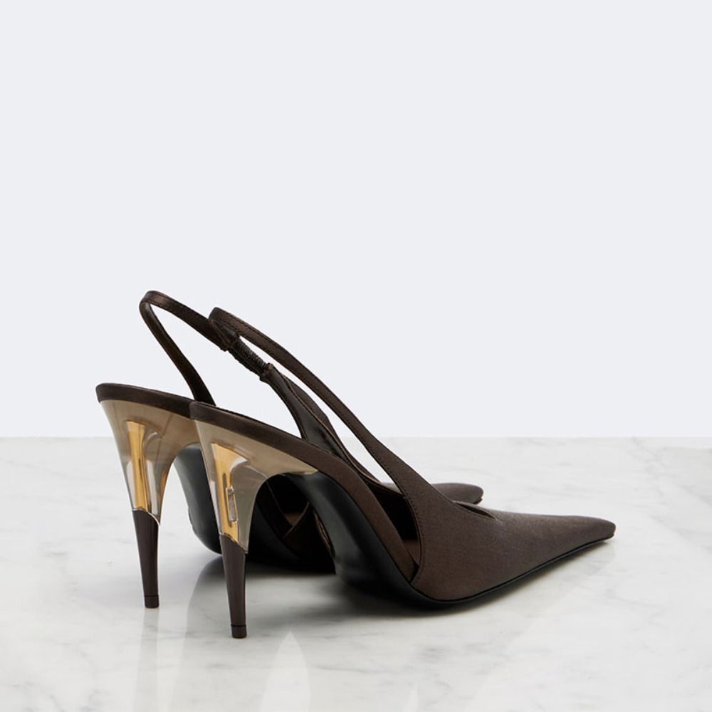 Damen-Satin-Stilettos mit spit – Clear Strap Heel Bewertung und Preis