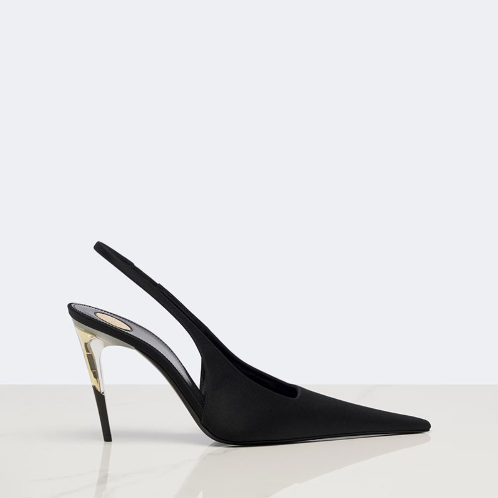 Damen-Satin-Stilettos mit spit – Clear Strap Heel Bewertung und Preis