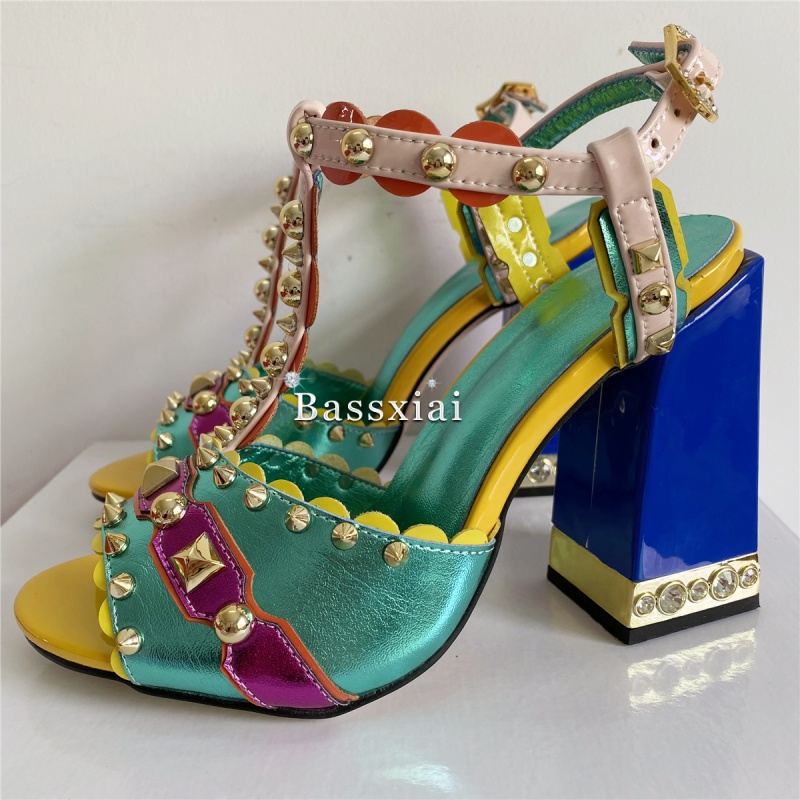 Luxury Rivet T-Strap Sandals W – Square Toe Mule Bewertung und Preis